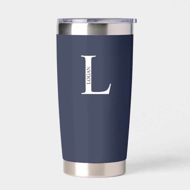 Personalised Monogram and Name Insulated Tumbler (Left)