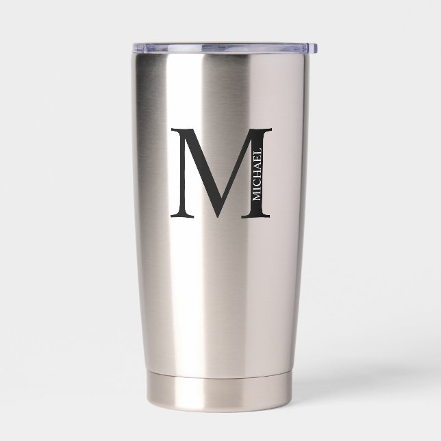 Personalised Monogram and Name Insulated Tumbler (Left)