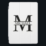 Personalised Monogram and Name iPad Pro Cover<br><div class="desc">Personalised Monogram and Name Gifts
featuring personalised monogram and name in classic serif font style.

Perfect as father's day gifts for dad,  gifts for grandfather,  husband and more.</div>