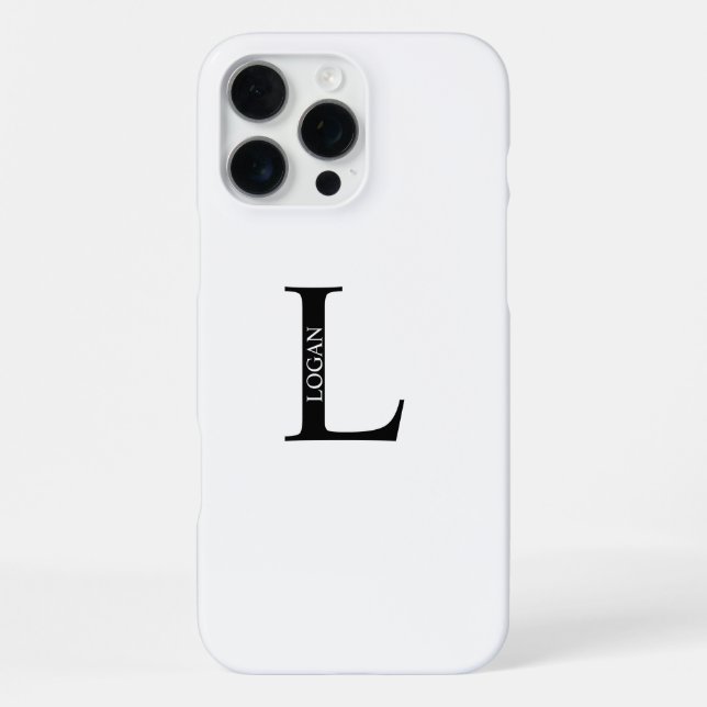Personalised Monogram and Name iPhone Case (Back)