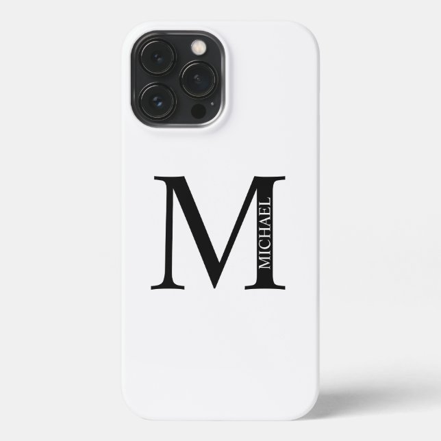 Personalised Monogram and Name iPhone Case (Back)