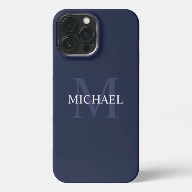 Personalised Monogram and Name iPhone Case (Back)