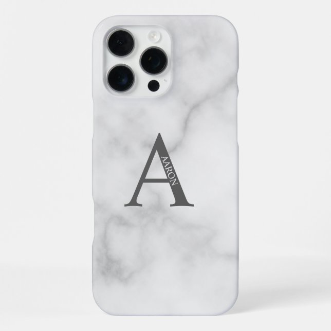 Personalised Monogram and Name iPhone Case (Back)
