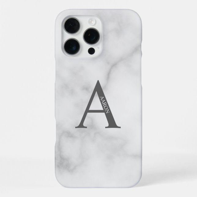 Personalised Monogram and Name iPhone Case (Back)