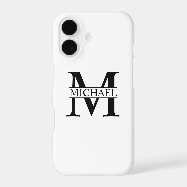 Personalised Monogram and Name iPhone Case (Back)