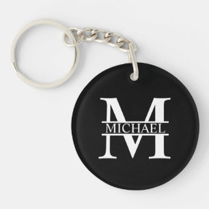 Personalised Monogram and Name Key Ring