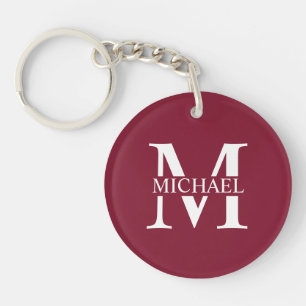 Personalised Monogram and Name Key Ring