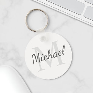 Personalised Monogram and Name Key Ring