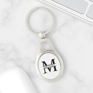 Personalised Monogram and Name Key Ring