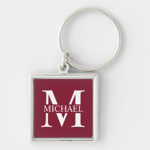 Personalised Monogram and Name Key Ring
