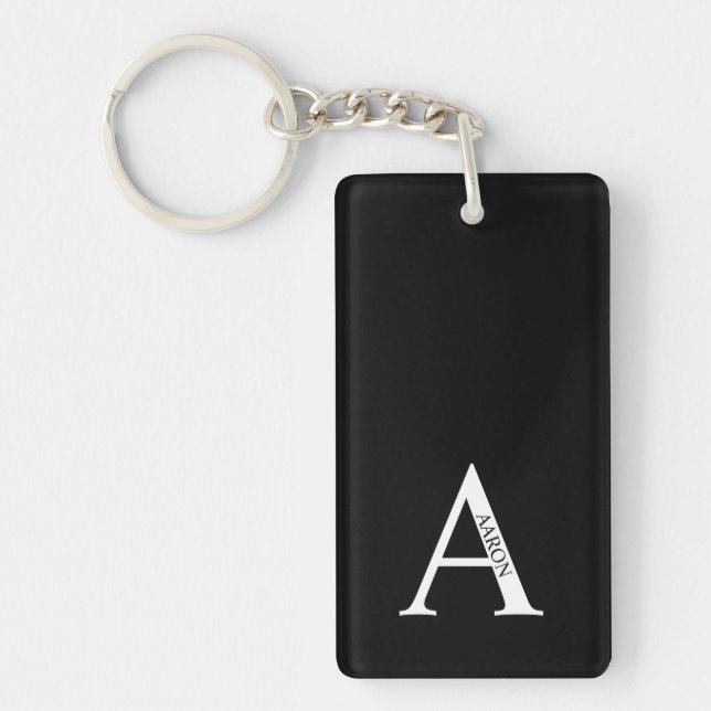Personalised Monogram and Name Keychain (Front)