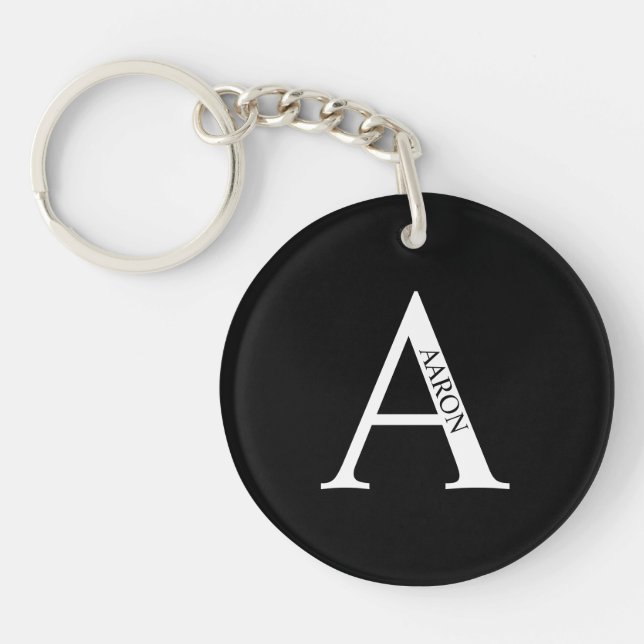 Personalised Monogram and Name Keychain (Front)