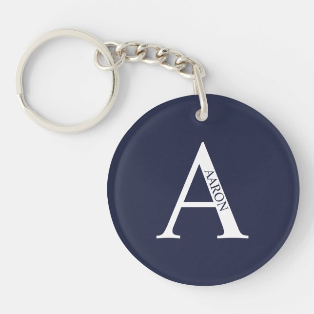Personalised Monogram and Name Keychain (Front)