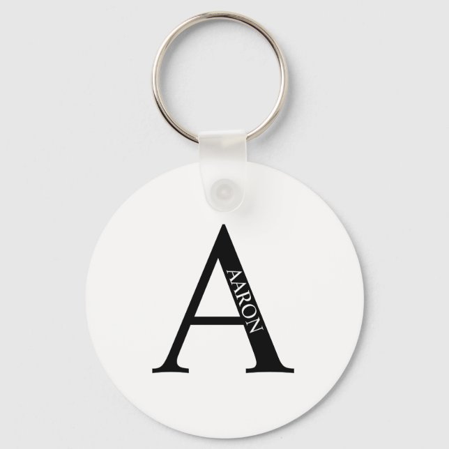 Personalised Monogram and Name Keychain (Front)
