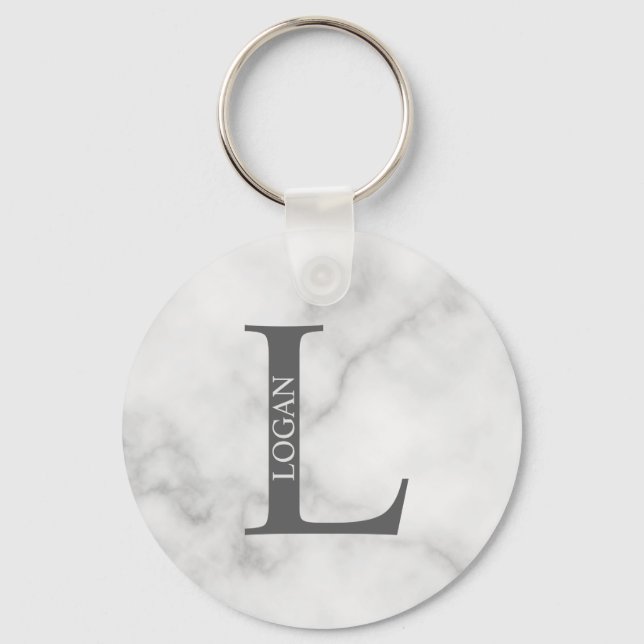 Personalised Monogram and Name Keychain (Front)