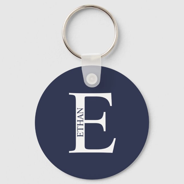 Personalised Monogram and Name Keychain (Front)