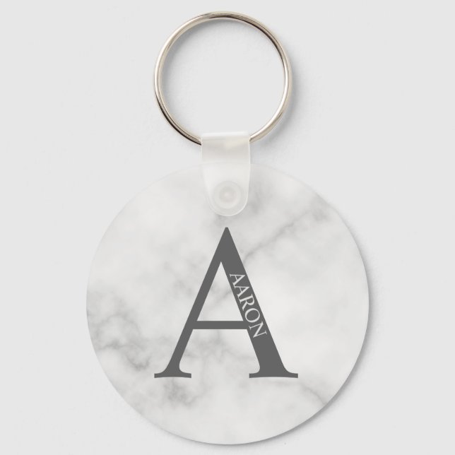 Personalised Monogram and Name Keychain (Front)