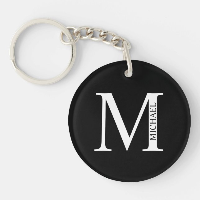 Personalised Monogram and Name Keychain (Front)
