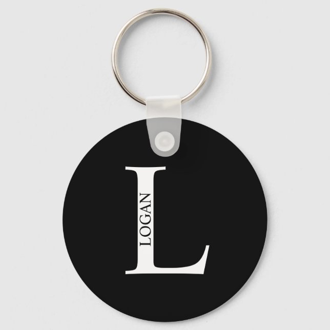Personalised Monogram and Name Keychain (Front)