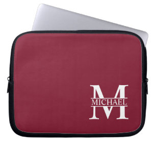 Personalised Monogram and Name Laptop Sleeve