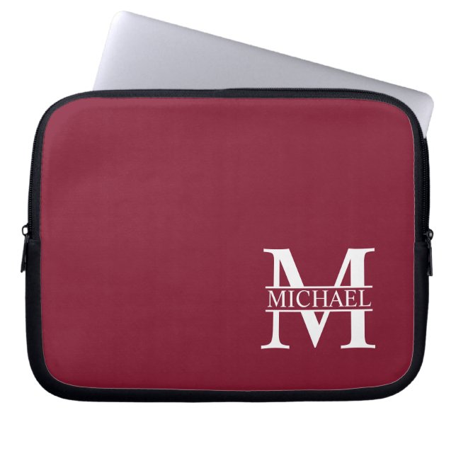 Personalised Monogram and Name Laptop Sleeve (Front)