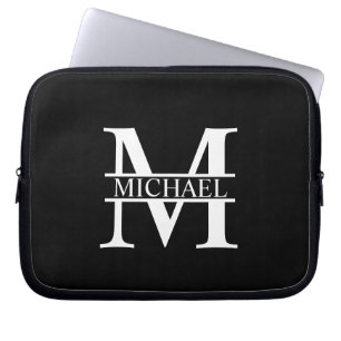 Personalised Monogram and Name Laptop Sleeve