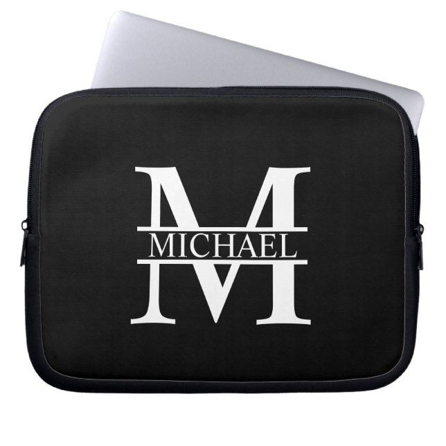 Personalised Monogram and Name Laptop Sleeve (Front)