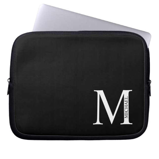 Personalised Monogram and Name Laptop Sleeve (Front)