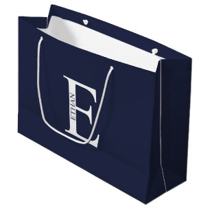 Personalised Monogram and Name Large Gift Bag