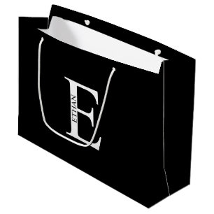 Personalised Monogram and Name Large Gift Bag