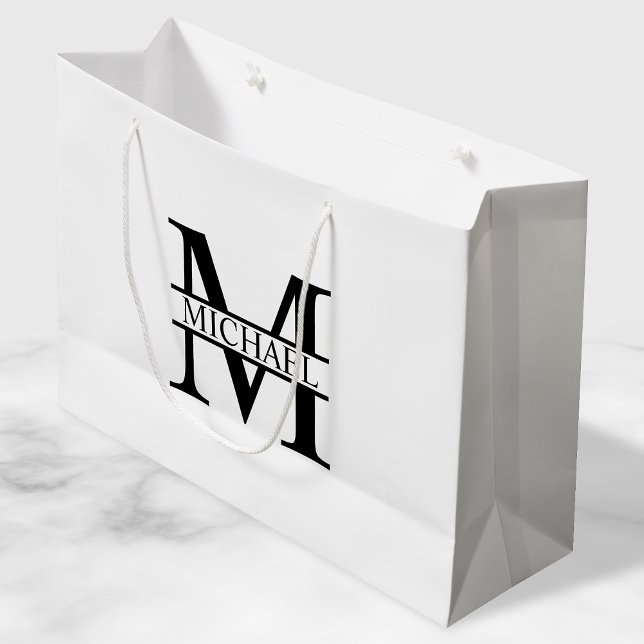 Personalised Monogram and Name Large Gift Bag (Creator Uploaded)