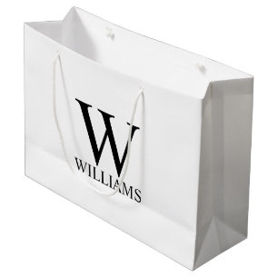 Personalised Monogram and Name Large Gift Bag