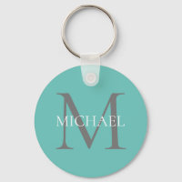 Personalised Monogram and Name Light Teal