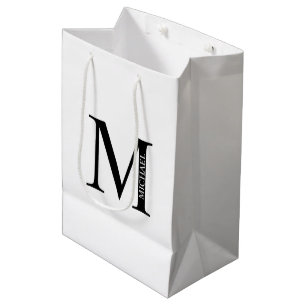 Personalised Monogram and Name Medium Gift Bag