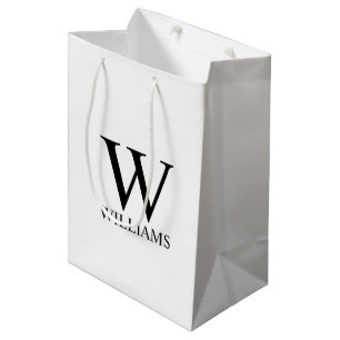 Personalised Monogram and Name Medium Gift Bag