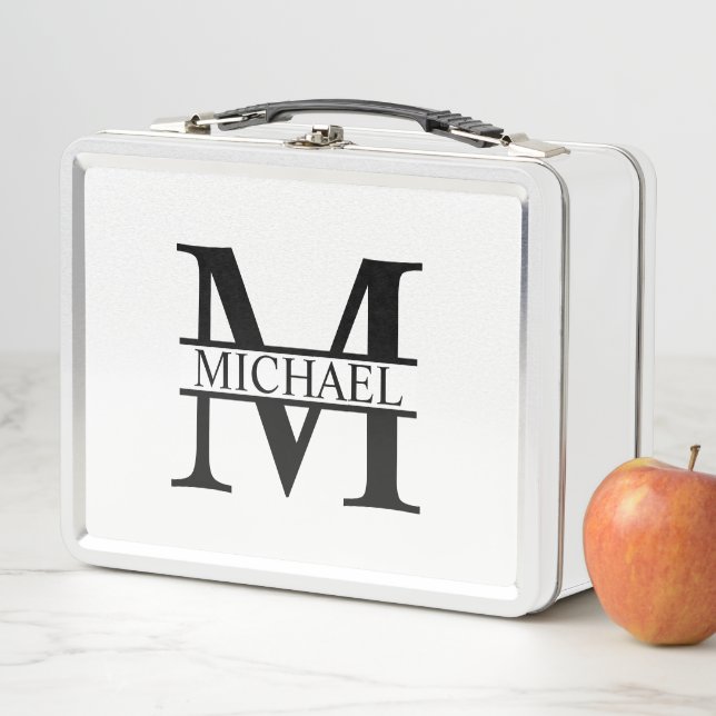 Personalised Monogram and Name Metal Lunch Box (In Situ)