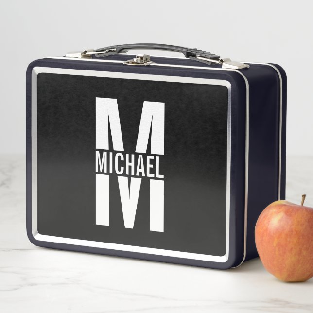 Personalised Monogram and Name Metal Lunch Box (In Situ)