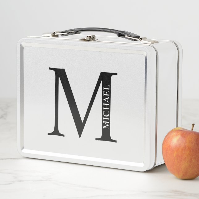 Personalised Monogram and Name Metal Lunch Box (In Situ)