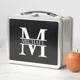 Personalised Monogram and Name Metal Lunch Box