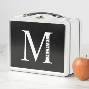 Personalised Monogram and Name Metal Lunch Box