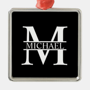 Personalised Monogram and Name Metal Ornament