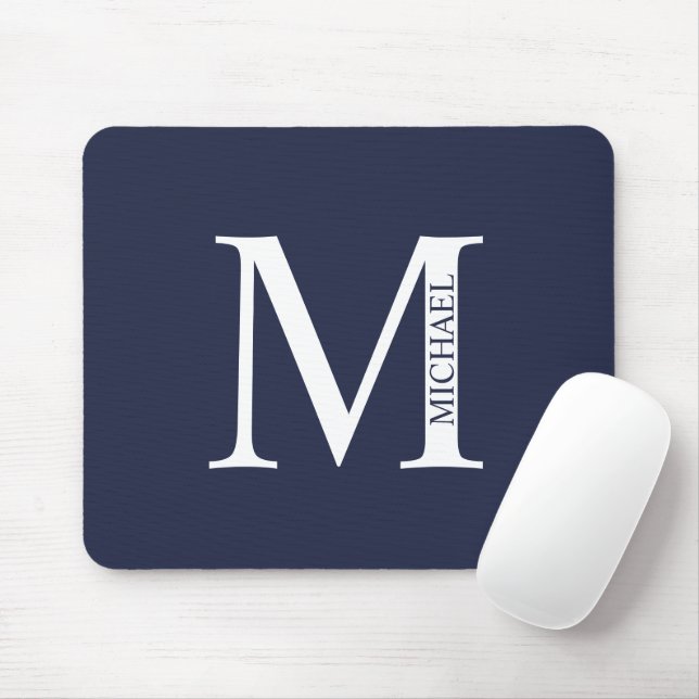 Personalised Monogram and Name Mouse Pad (With Mouse)