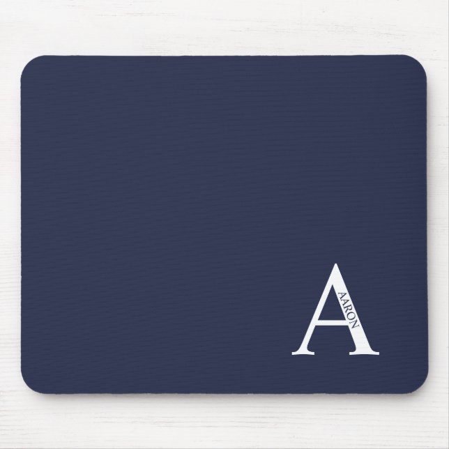 Personalised Monogram and Name Mouse Pad (Front)