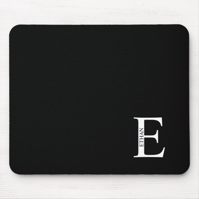 Personalised Monogram and Name Mouse Pad (Front)