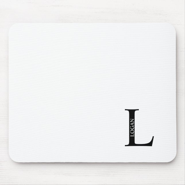 Personalised Monogram and Name Mouse Pad (Front)