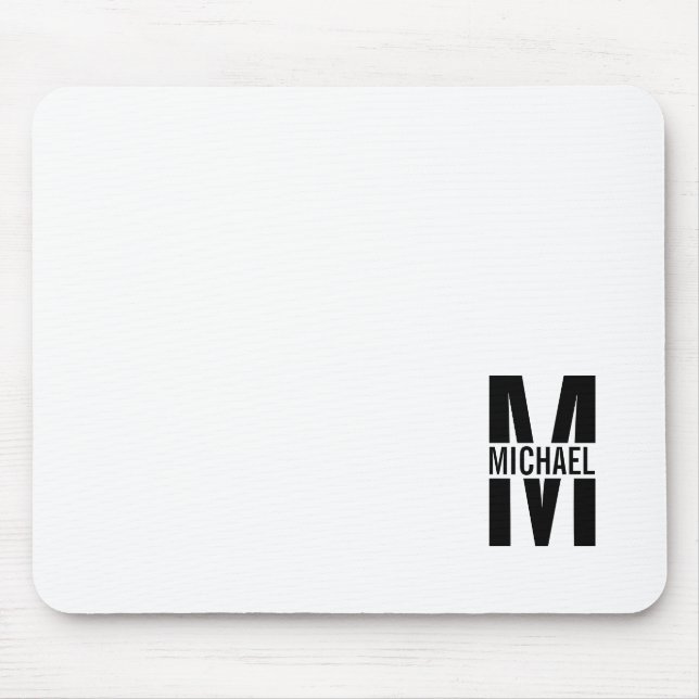 Personalised Monogram and Name Mouse Pad (Front)