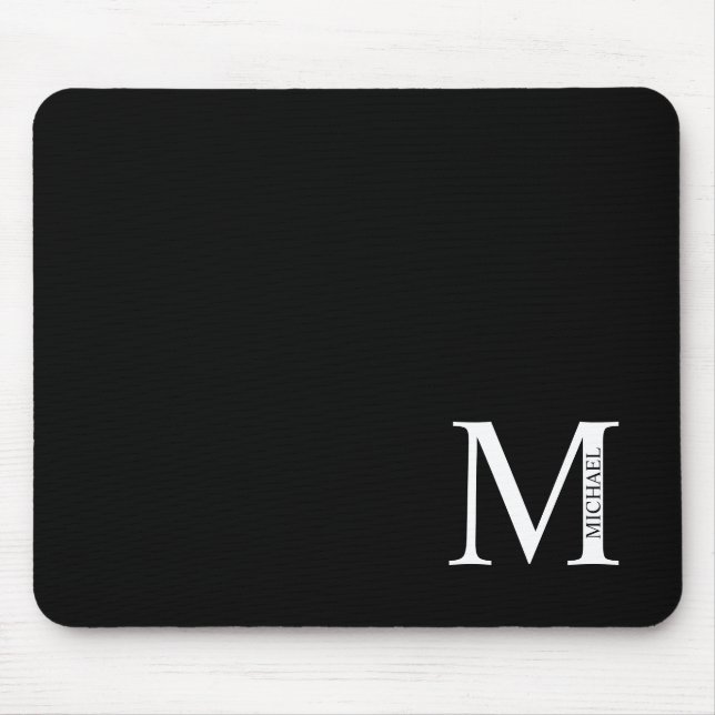 Personalised Monogram and Name Mouse Pad (Front)