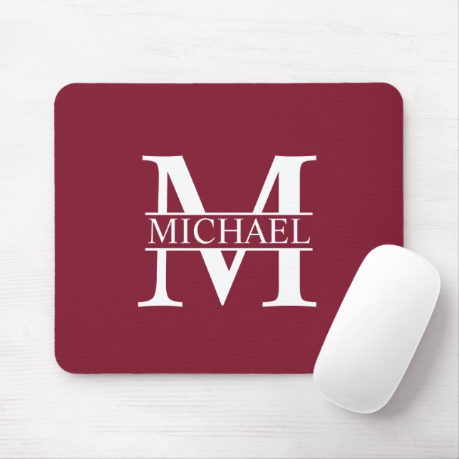 Personalised Monogram and Name Mouse Pad (With Mouse)