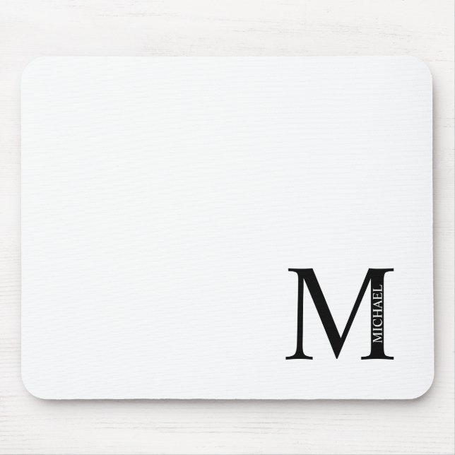 Personalised Monogram and Name Mouse Pad (Front)