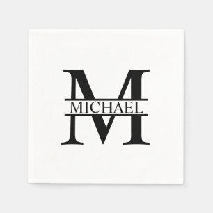 Personalised Monogram and Name Napkin